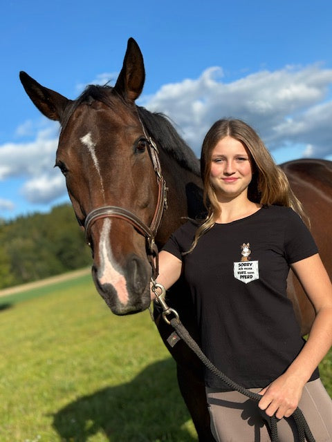 SORRY, ich muss KURZ zum Pferd - Damenshirt